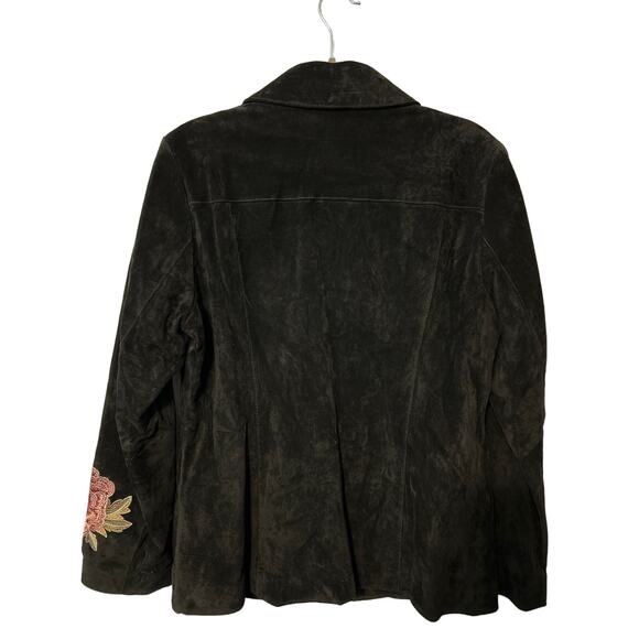 Chadwick’s of Boston Genuine Leather Suede Jacket Size 14
Black Embroidered - Picture 6 of 9